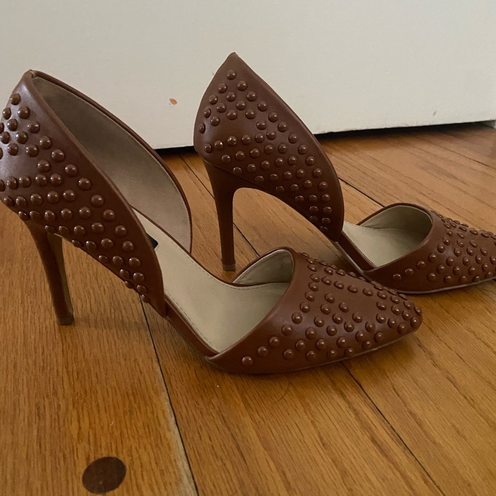 French Connection Brown Studded Heels